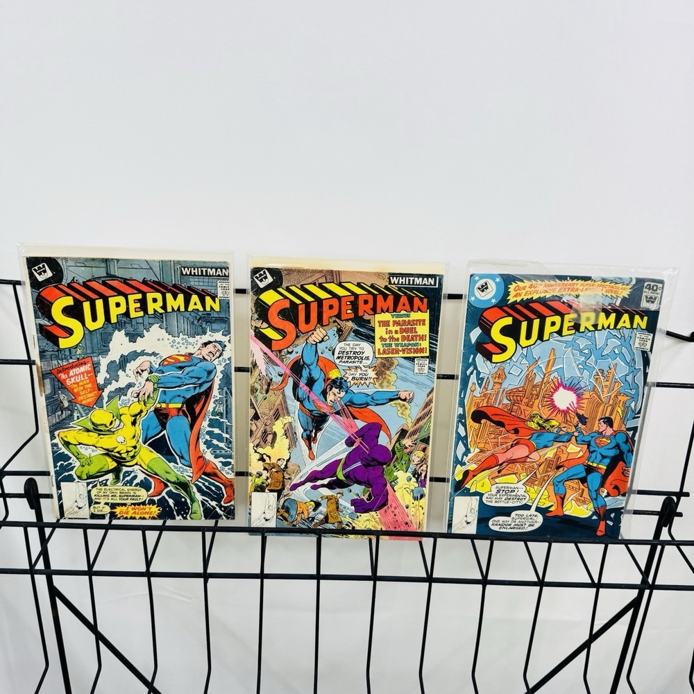 Whitman Variants Superman 322‎ 323 338  Lot Curt Swan Bronze Age Key Aomic Skull